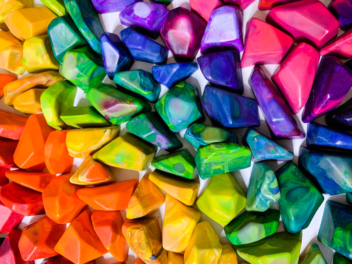 Rainbow Rock Crayons for Kids