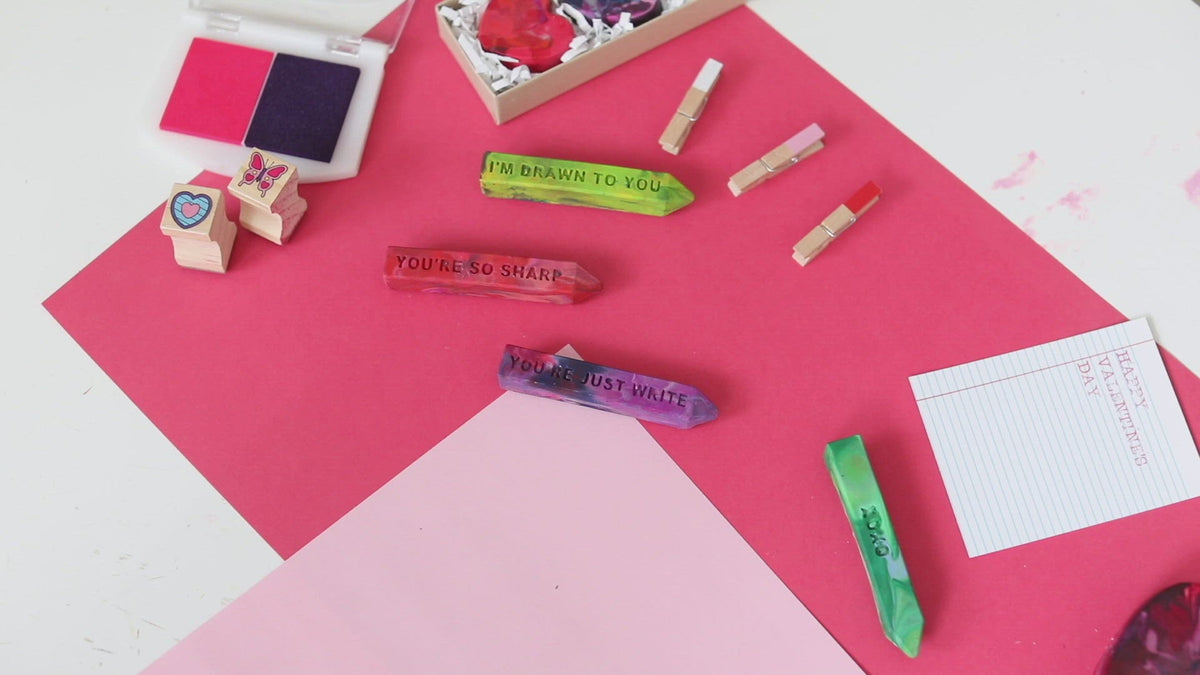 Science Party Favor Ideas - Original Rainbow Crayon® Class Valentines for kids by The Original Rainbow Crayon®